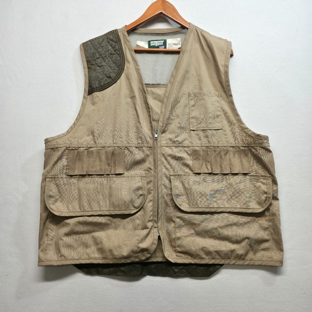Vintage Saf T Bak Men's Hunting Vest Size XL Made In USA